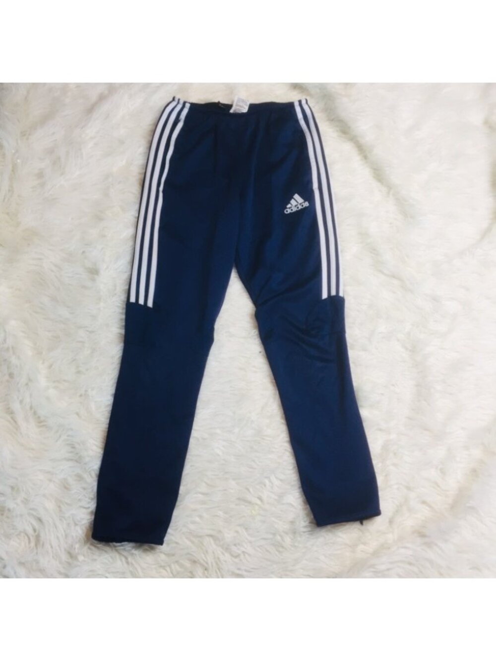 Adidas Pants Youth Large Climacool Activewear Blue Pull On Ankle Zip Soccer